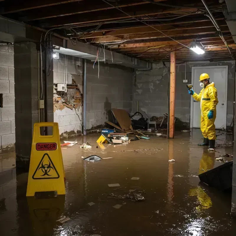 Flooded Basement Electrical Hazard in Saylorville, IA Property