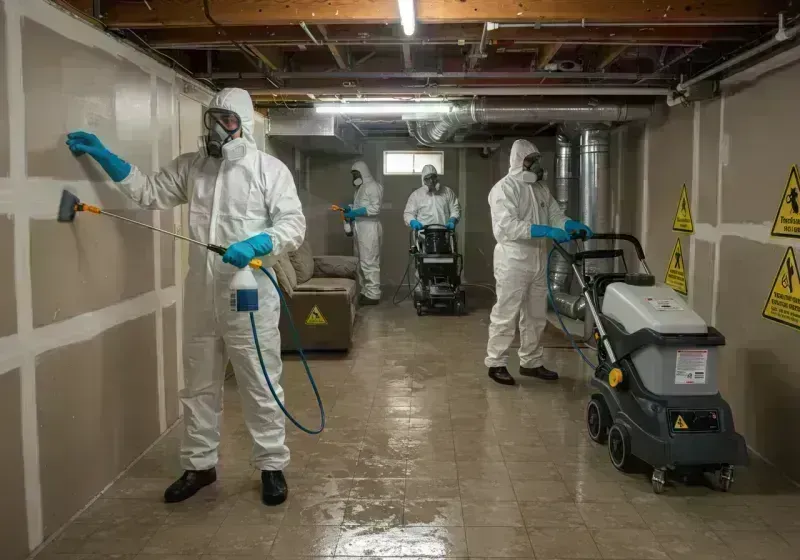 Basement Moisture Removal and Structural Drying process in Saylorville, IA